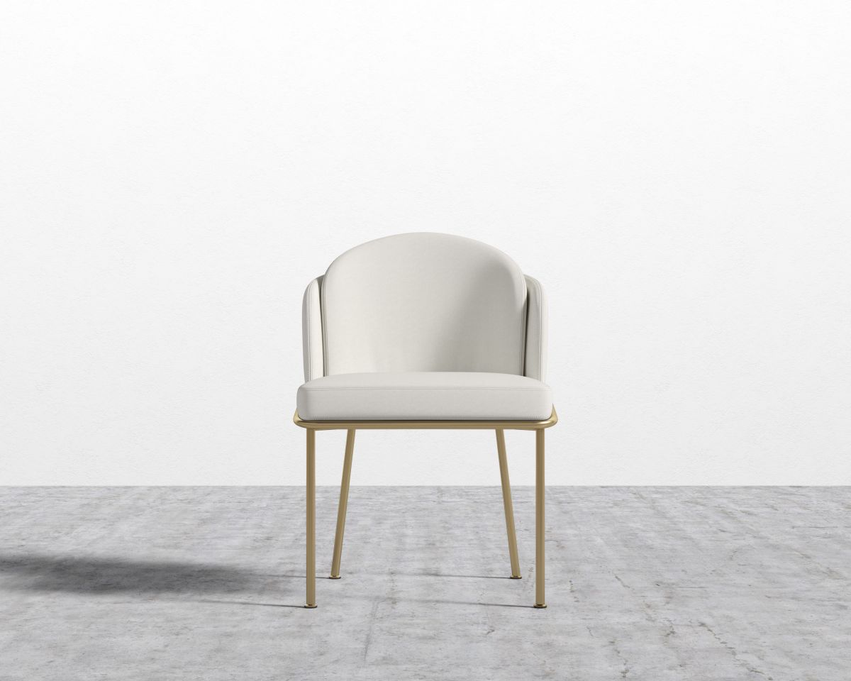 Angelo Dining Chair, Alesund Modern Felt With Brass