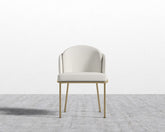 Angelo Dining Chair, Alesund Modern Felt With Brass