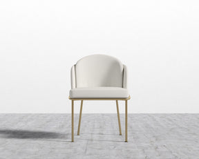 Angelo Dining Chair, Alesund Modern Felt With Brass