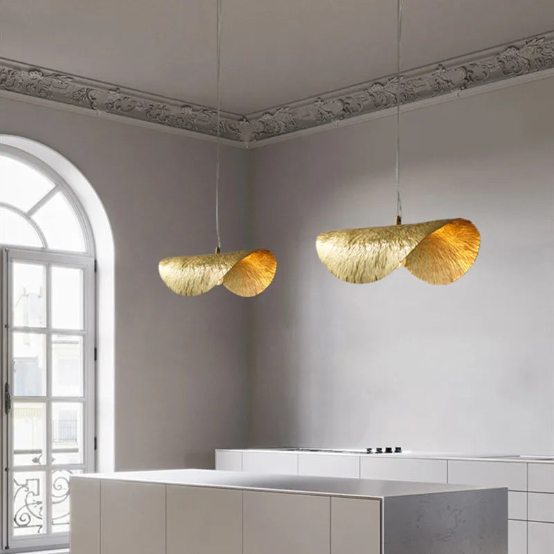 Hamrad Messing Hängande - Luxury Nordic Hammered Brass Pendant Light