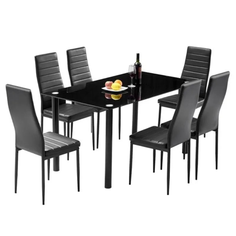 Lys Tre Glass Spisebord Sett - Simple Nordic Dining Table Set