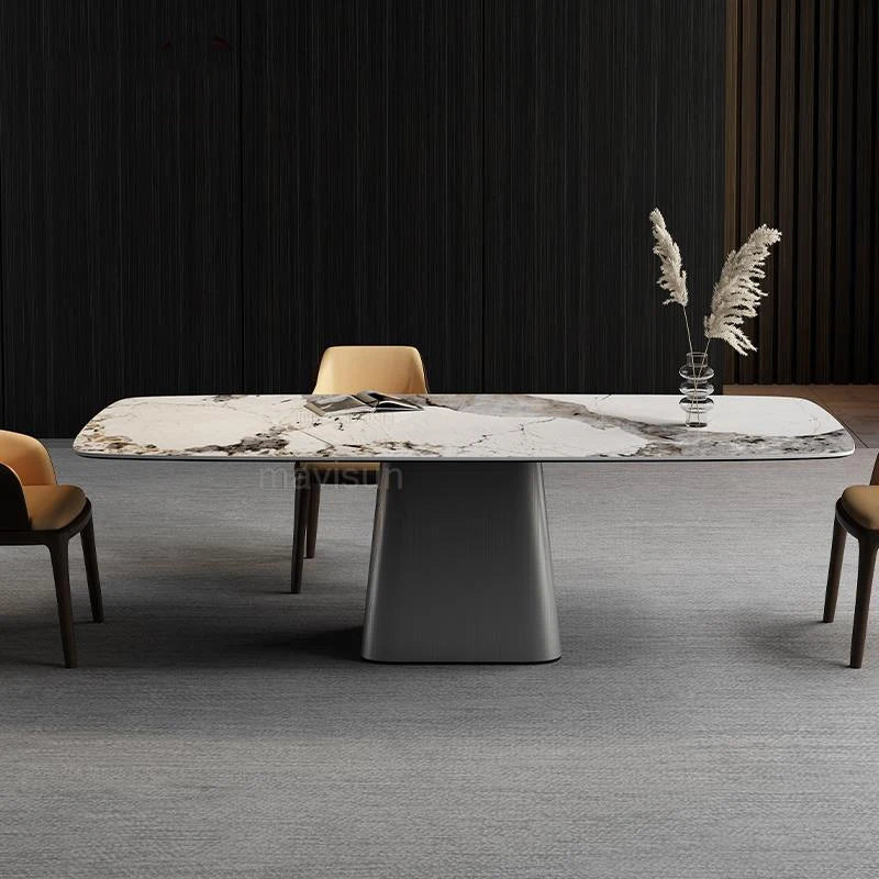 LysMarmor Bord Sett - Luxury Nordic Marble Dining Table