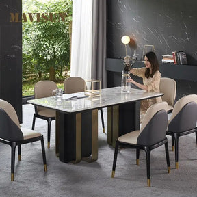 Skjoldbjerg Marmorbord - Luxury Nordic Marble Dining Table Set