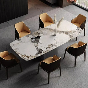 Steinmarmor Bord - Luxury Nordic Marble Dining Table Set