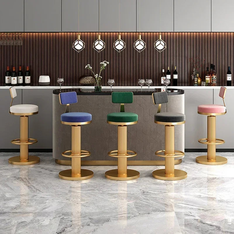 Leif Silfrháttur Hækistóll - 1 Luxury Nordic Bar Stool