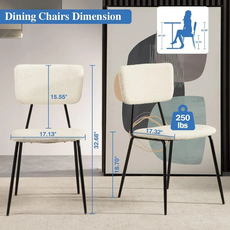 Hjartafelld Stol - 4 Luxury Nordic Dining Chair Set