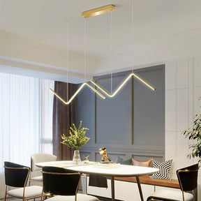Modern LED Pendant Light Nodic Gold Hanging Chandelier For Tubular Restaurant Kitchen Office Coffee Indoor Decorative Lamps - FuturKitchen