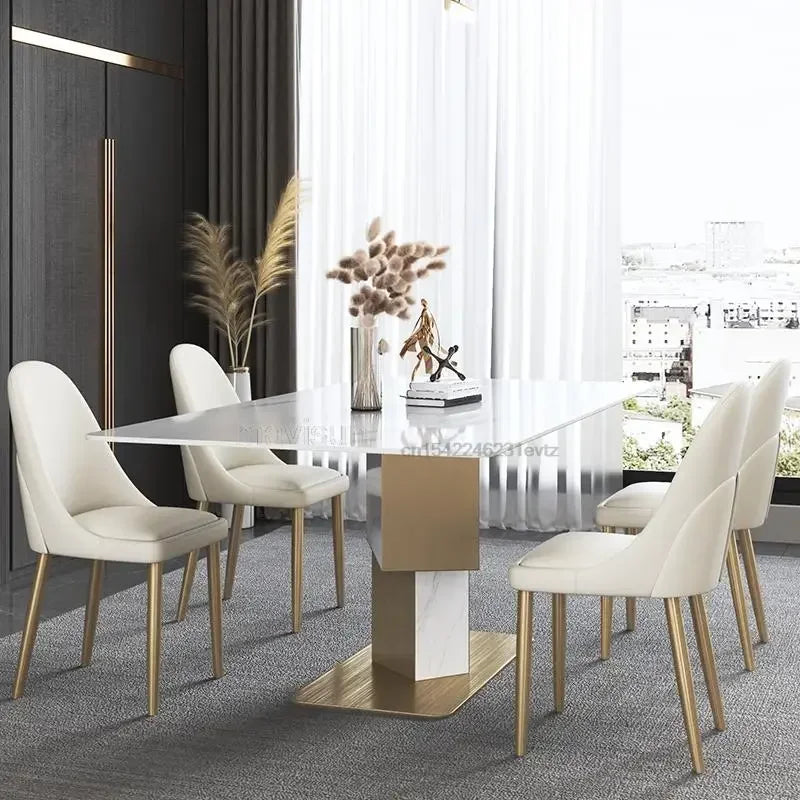 Steinmønster Gullbord - Luxury Nordic Dining Table Set