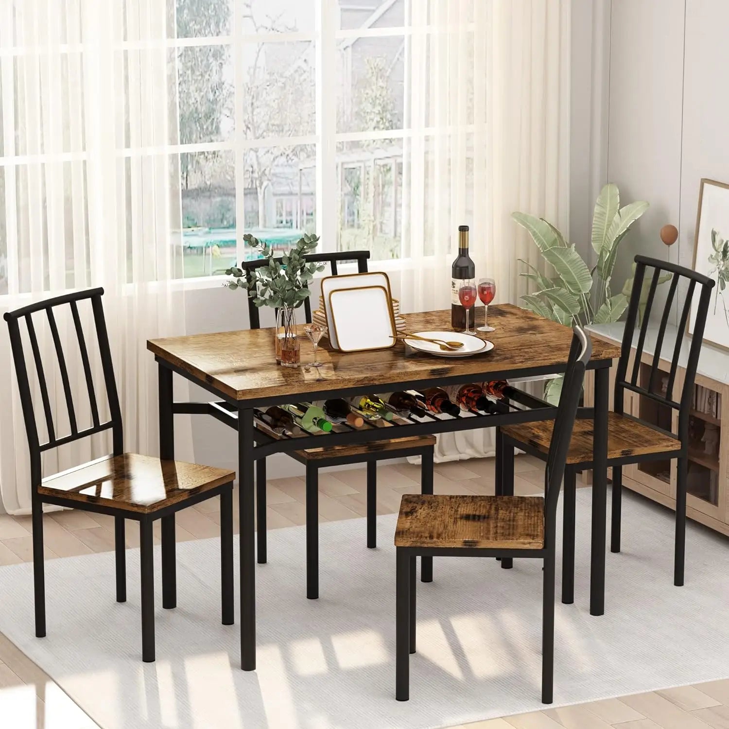 LysTrekke Bord - Simple Nordic Dining Table Set