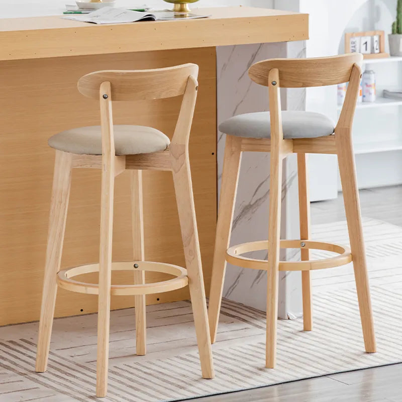 Leonardo Legno Elegante Heskriado - 2 Luxury Italian Wood Bar Stool Set