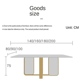 GullRik Marmor Bord - Luxury Nordic Dining Table Set