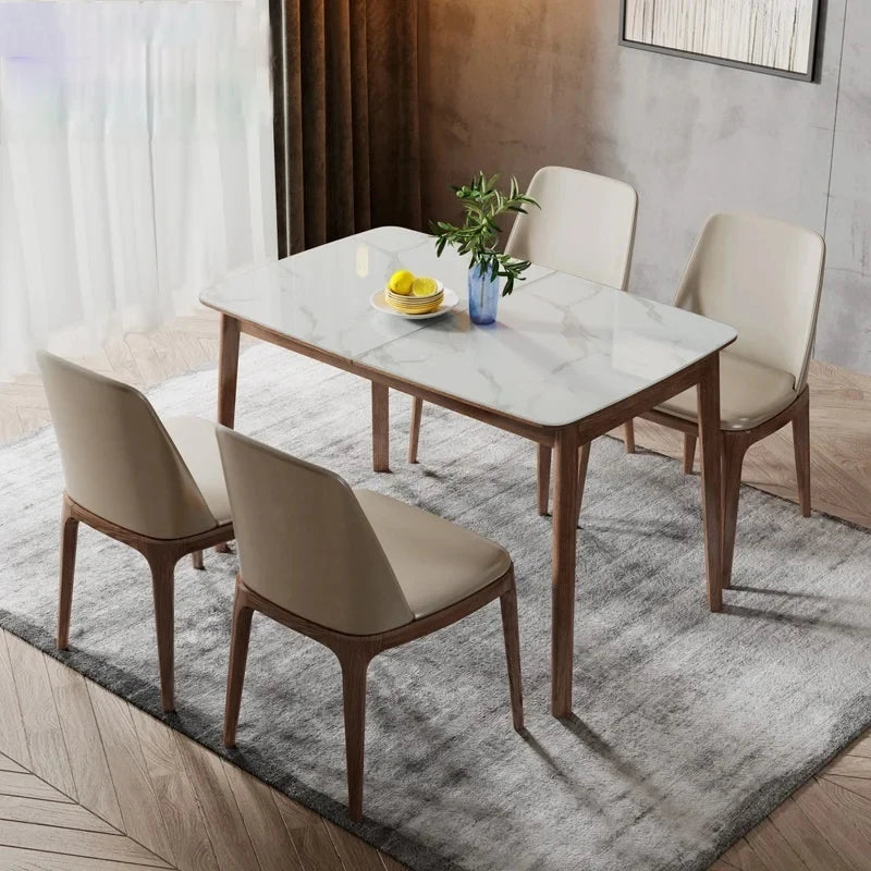 UtvidBjørk Bord - Luxury Nordic Extendable Dining Table Set