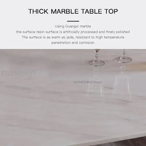 Nero Marmo Eleganza Tavolo - Luxury Italian Dining Table Set