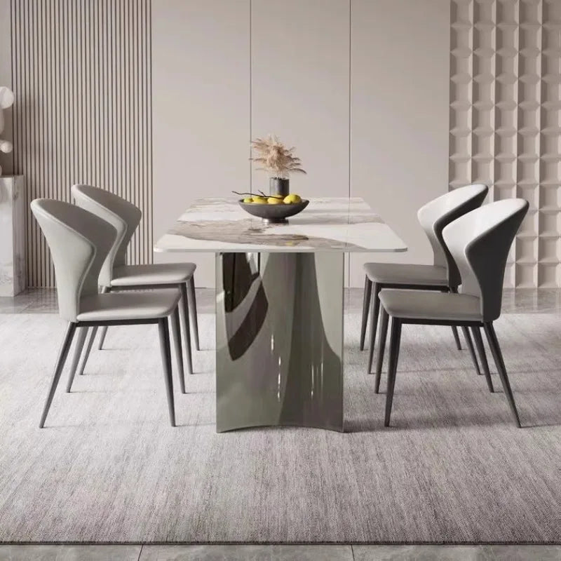Isfjell Marmorbord - Luxury Nordic Dining Table Set