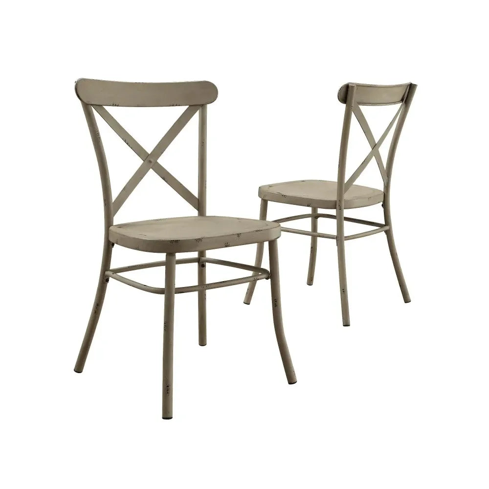Bjørklund Lettstol - 2 Simple Nordic Distressed Dining Chair Set