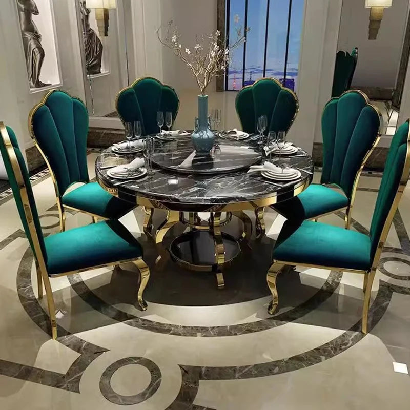 Gullmarmor Eleganse Sett - Luxury Nordic Round Dining Table Set