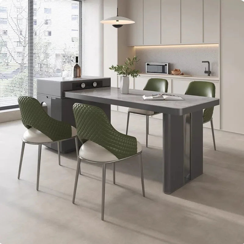 Fjellvidde Marmorekspanderende Spisebord - Luxury Extendable Nordic Dining Table Set