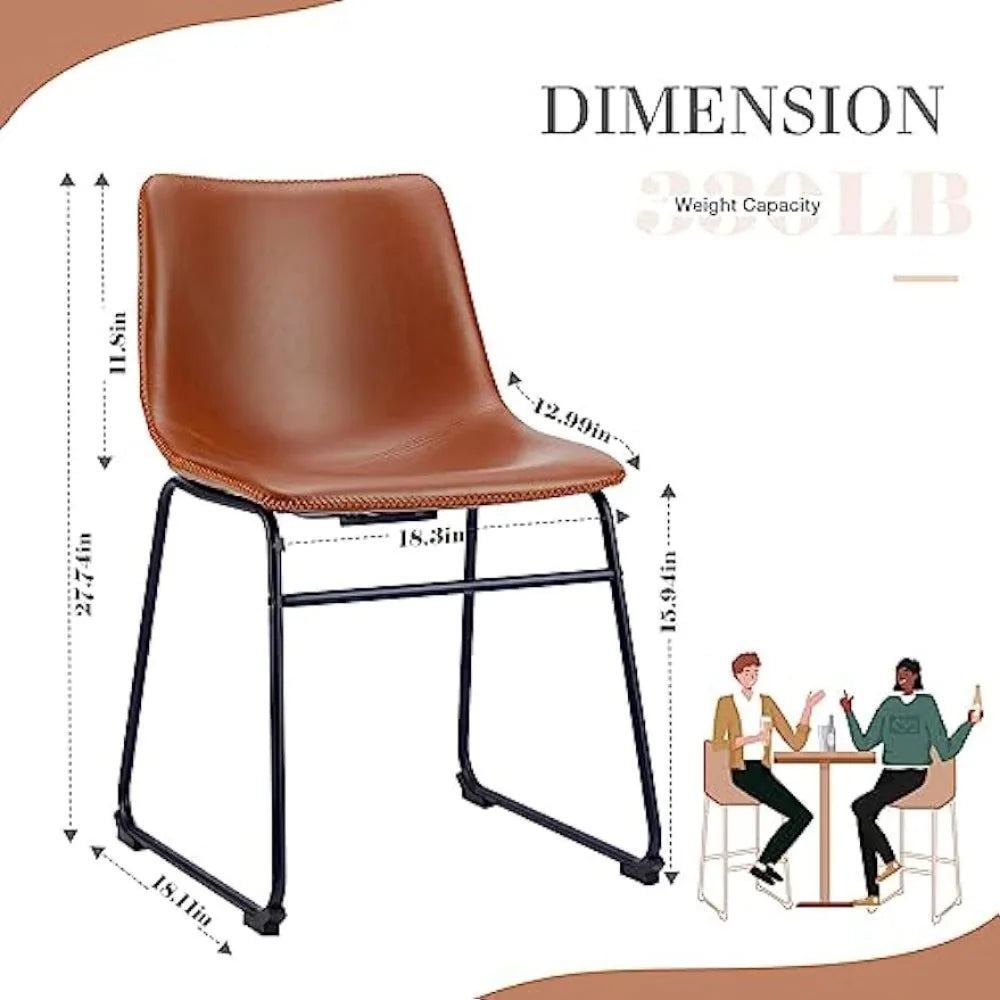Einar Læderstol - 2 Simple Nordic Dining Chairs