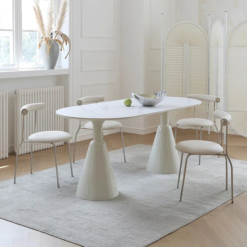 Snøhvit Prakt Bord - Luxury White Nordic Dining Table