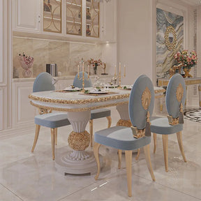 BlancÉlégance Table à Manger - Luxury French Dining Table