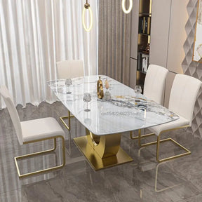 GullMarmor Høytid Bord - Luxury Nordic Dining Table Set