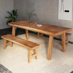 Kazan Kizuna Kaidan - Luxury Japanese Wood Dining Table Set