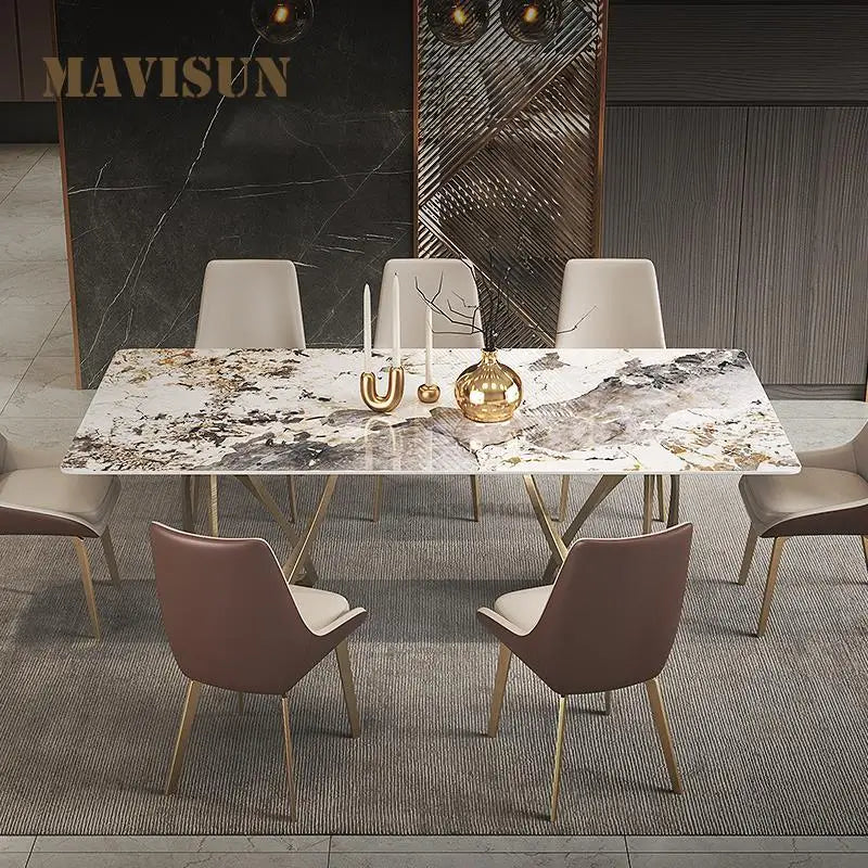Gullstjerna Marmorbord - Luxury Nordic Dining Table Set