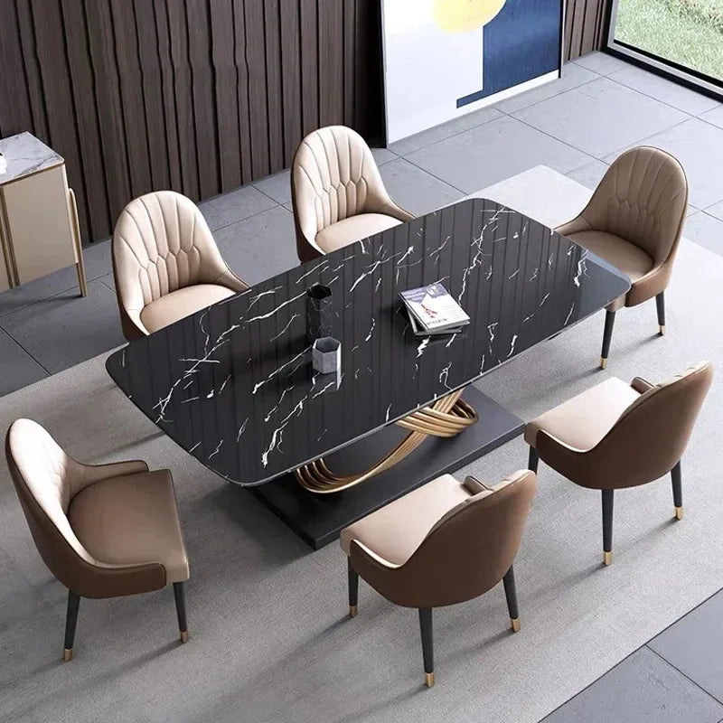 Nordisk Marmorprakt Spisebord - Luxury Nordic Dining Table Set