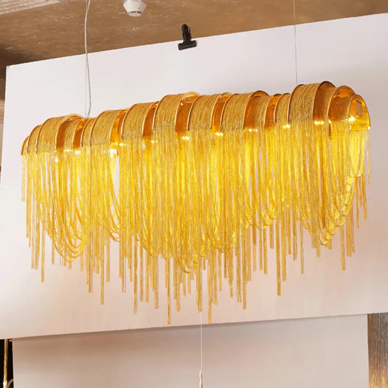 Gullglød Kjøkkenkrone - Gold Nordic Chandelier