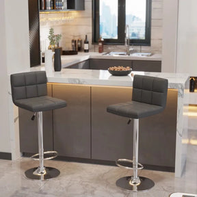 Freja Skinntrone Stol - 2 Simple Nordic Bar Stools