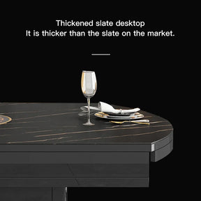 Høyadelig Marmorgull Spisegruppe - Luxury Nordic Dining Table Set