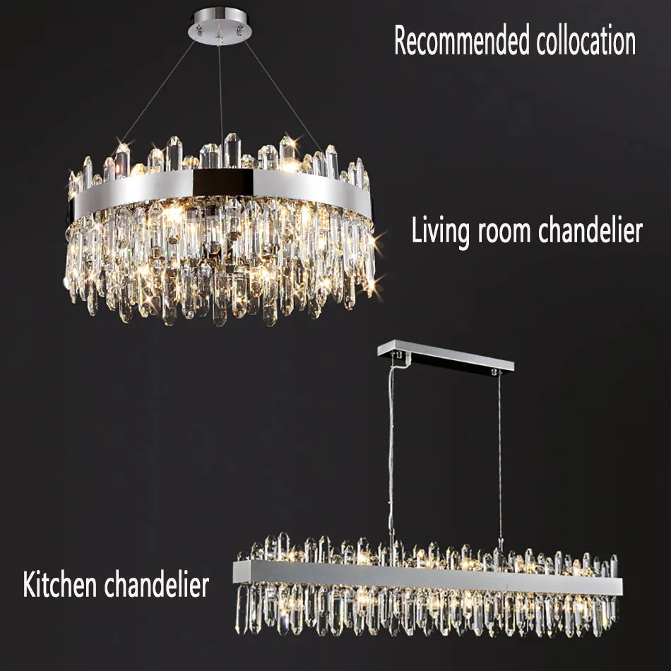 Krystallglans Hengende Lysekrone - Luxury Nordic Crystal Pendant Light