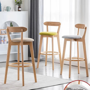 Leonardo Legno Elegante Heskriado - 2 Luxury Italian Wood Bar Stool Set