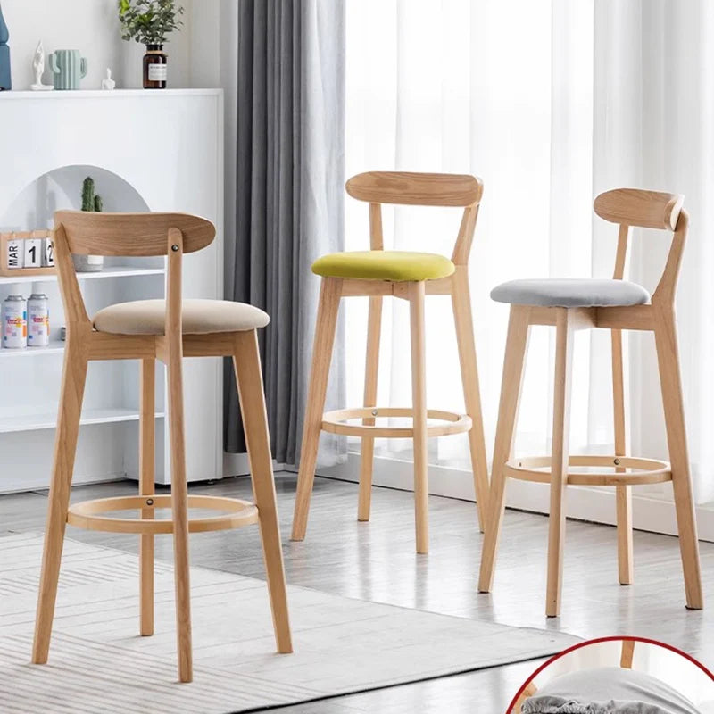 Leonardo Legno Elegante Heskriado - 2 Luxury Italian Wood Bar Stool Set