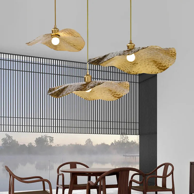 Hamrad Messing Hängande - Luxury Nordic Hammered Brass Pendant Light