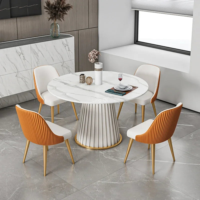 Marmorprakt Gullspis Ensemble - Luxury Nordic Dining Table Set