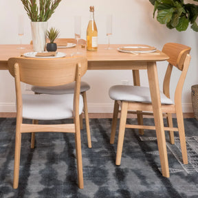 Tresluksus Nordstol - 2 Simple Nordic Wood Dining Chair Set