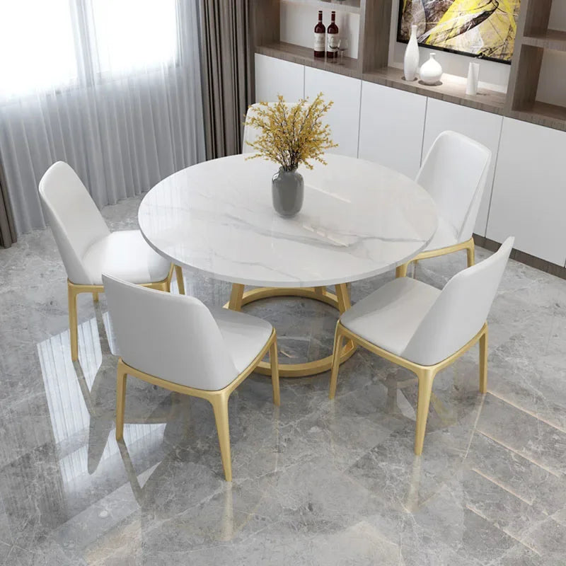 Gullmarmor Middagsbord Sett - Luxury Nordic Dining Table Set