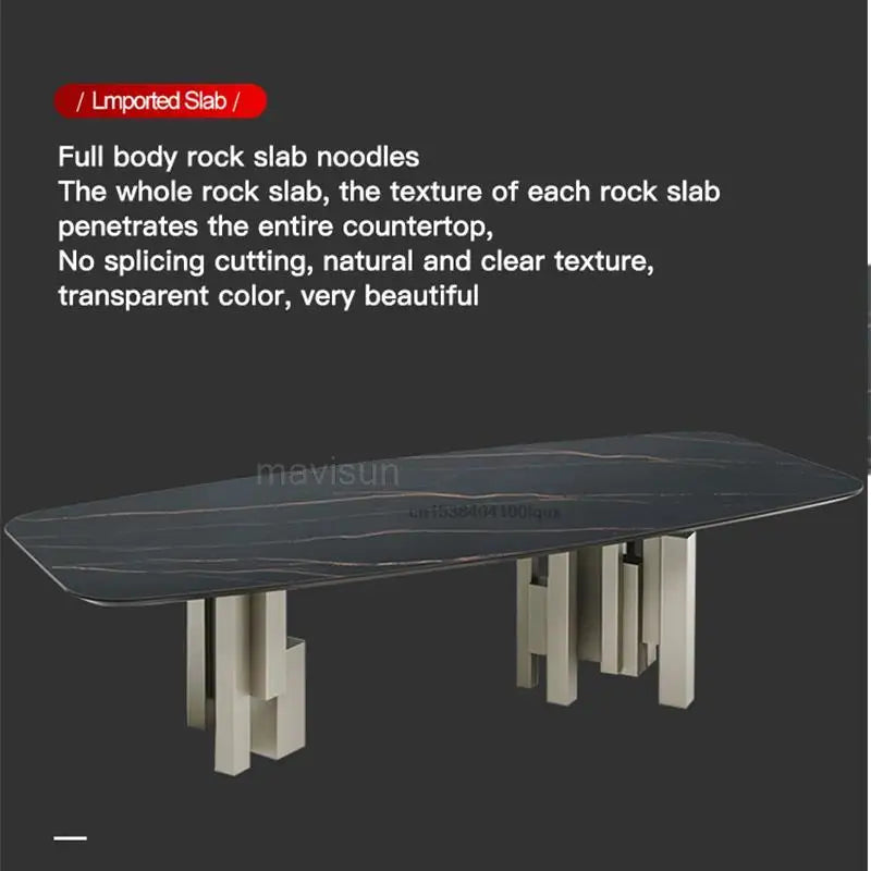 Isensten Nordform - Luxury Nordic Stone Dining Table Set