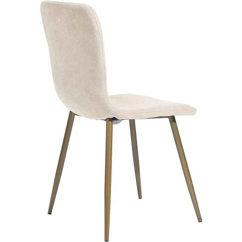 Gullstol - 4 Luxury Nordic Dining Chairs - Gold Legs