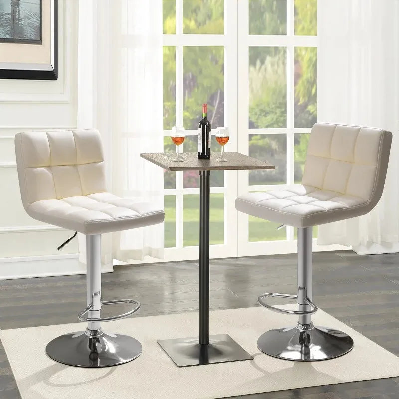 Freja Skinntrone Stol - 2 Simple Nordic Bar Stools