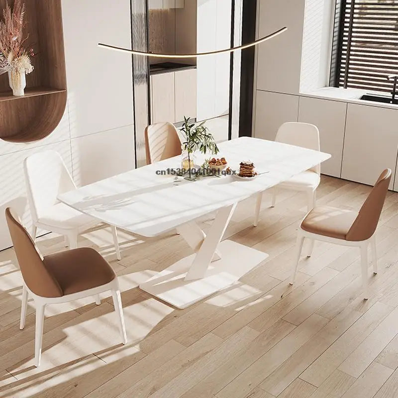 HvitMarmor Prakt Bord - Luxury White Nordic Dining Table