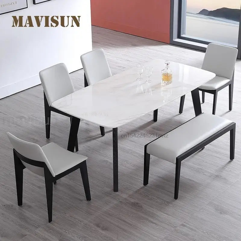 Nero Marmo Eleganza Tavolo - Luxury Italian Dining Table Set