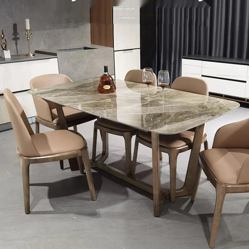 Fjellstjerne Marmortopp - Luxury Nordic Dining Table Set