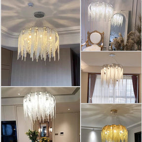 Gullglød Kjøkkenkrone - Gold Nordic Chandelier