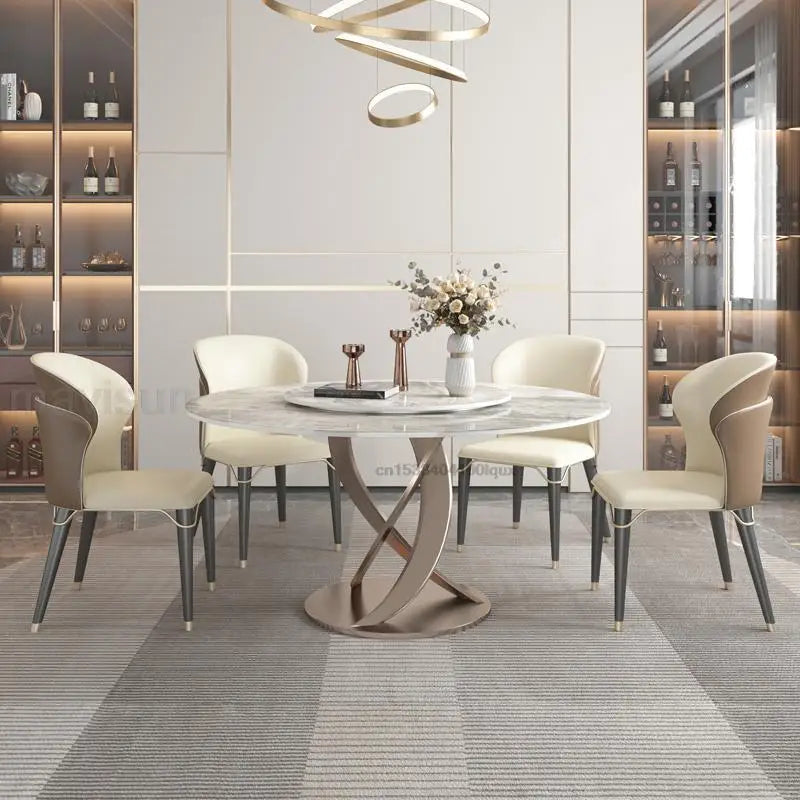 Girevole Marmo Tavolo Eleganza - Luxury Italian Dining Table Set