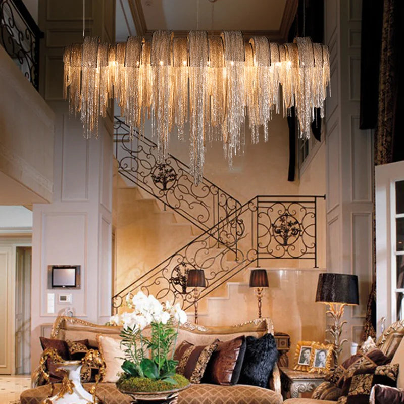 Gullglød Kjøkkenkrone - Gold Nordic Chandelier