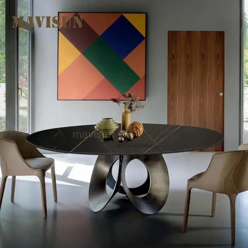 SteinPrakt Bord - Luxury Nordic Stone Dining Table Set