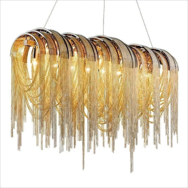 Gullglød Kjøkkenkrone - Gold Nordic Chandelier