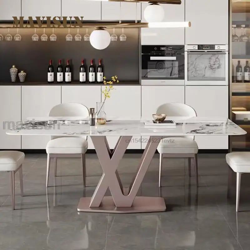 Eldhrímnir Oakheart - Luxury Nordic Steel Dining Table